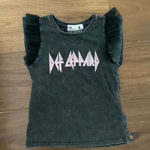 Gently worn Def Leppard band shirt kids size 6